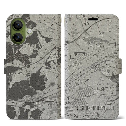 【西八王子（東京都）】地図柄iPhoneケース（手帳タイプ）