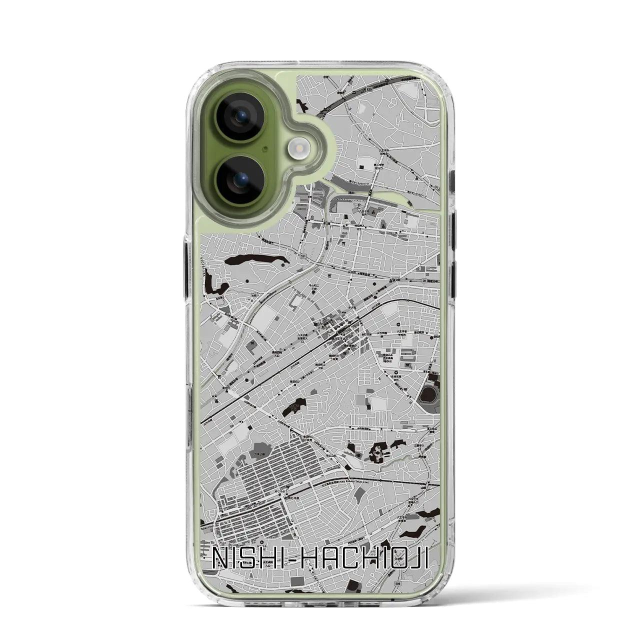 【西八王子（東京都）】地図柄iPhoneケース（MagSafeタイプ）