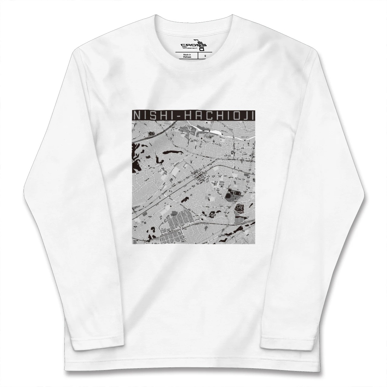 【西八王子（東京都）】地図柄ロングスリーブTシャツ