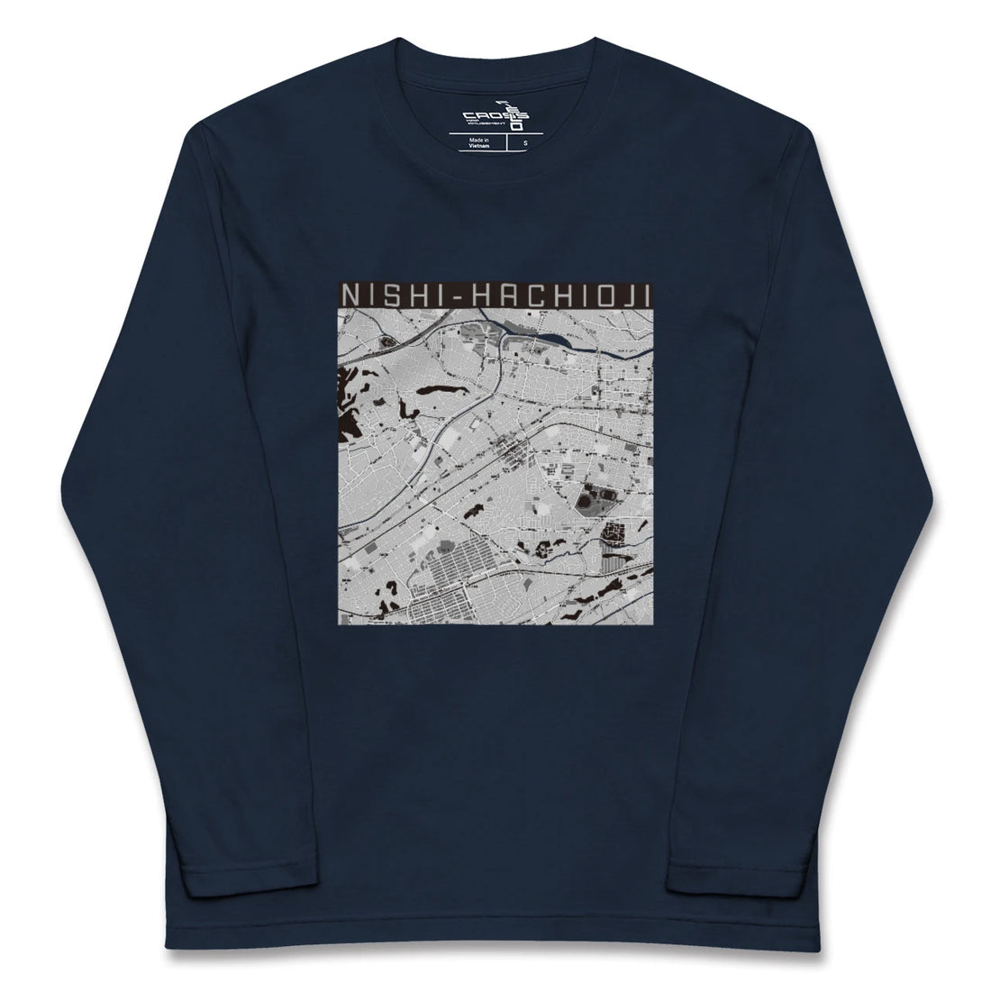 【西八王子（東京都）】地図柄ロングスリーブTシャツ