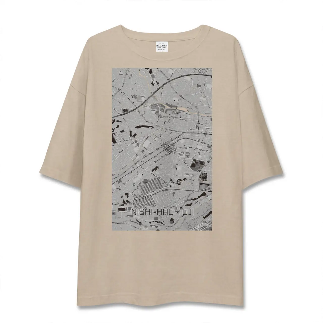 【西八王子（東京都）】地図柄ビッグシルエットTシャツ