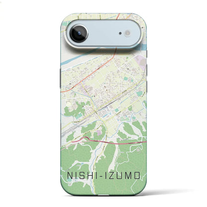 【西出雲（島根県）】地図柄iPhoneケース（バックカバータイプ）