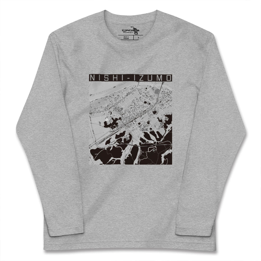 【西出雲（島根県）】地図柄ロングスリーブTシャツ