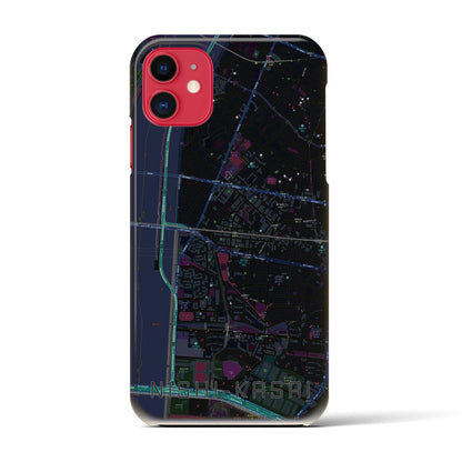 【西葛西（東京都）】地図柄iPhoneケース（バックカバータイプ）