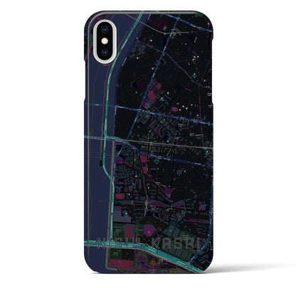 【西葛西（東京都）】地図柄iPhoneケース（バックカバータイプ）