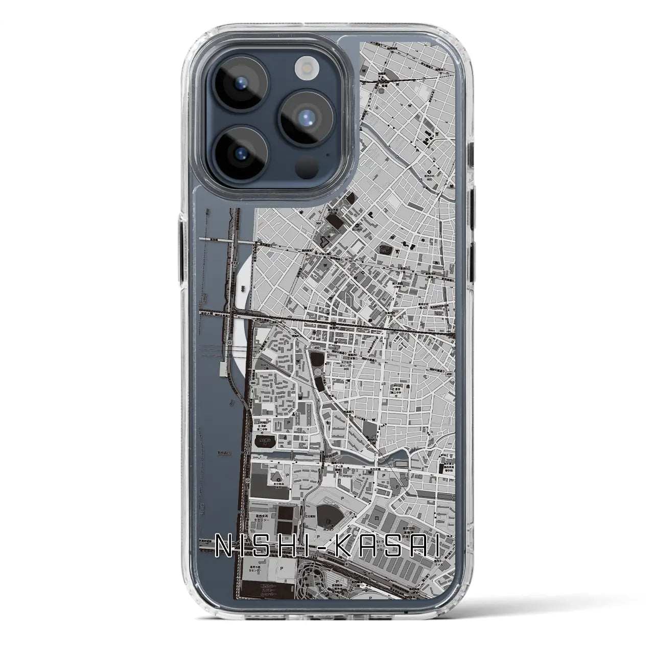 【西葛西（東京都）】地図柄iPhoneケース（MagSafeタイプ）