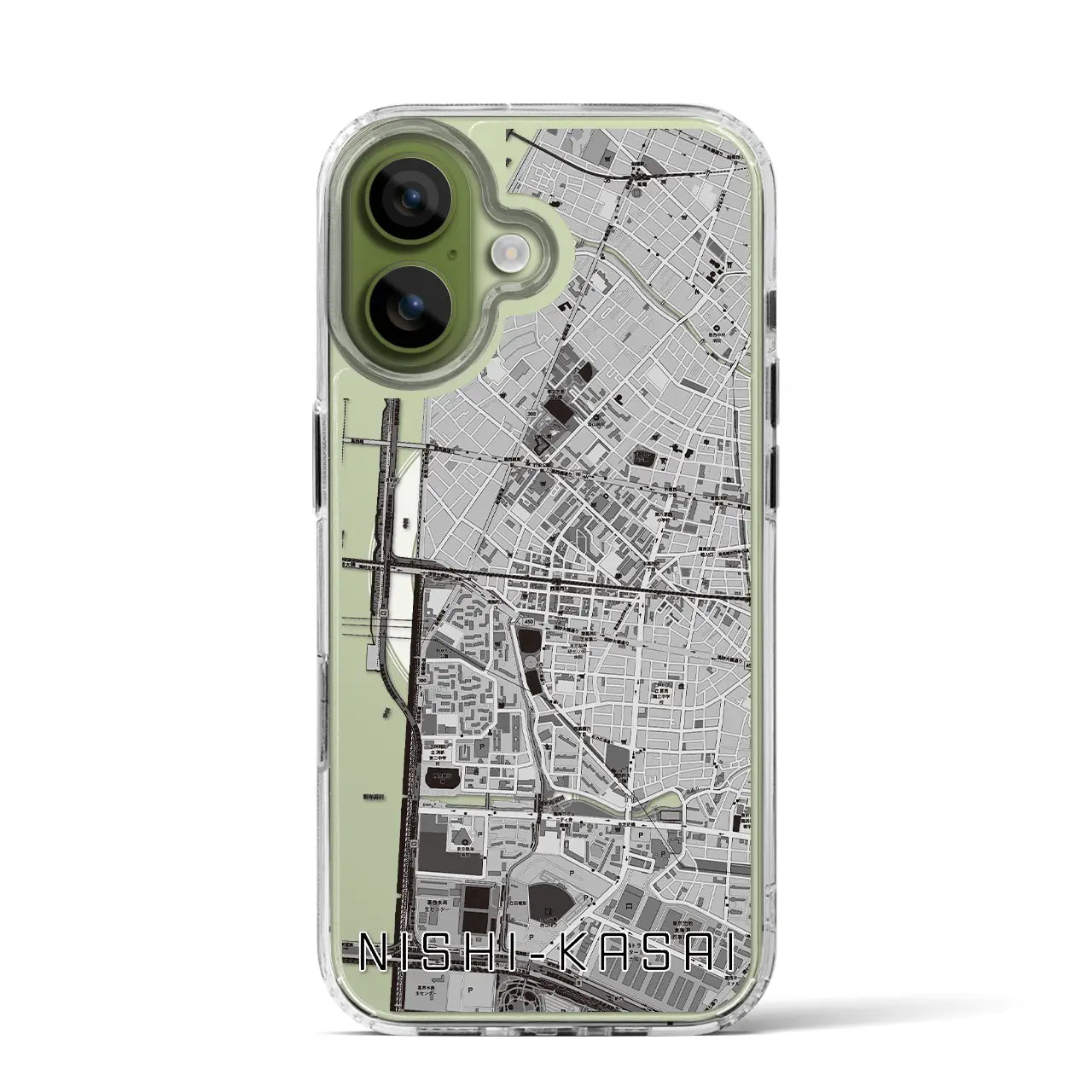 【西葛西（東京都）】地図柄iPhoneケース（MagSafeタイプ）