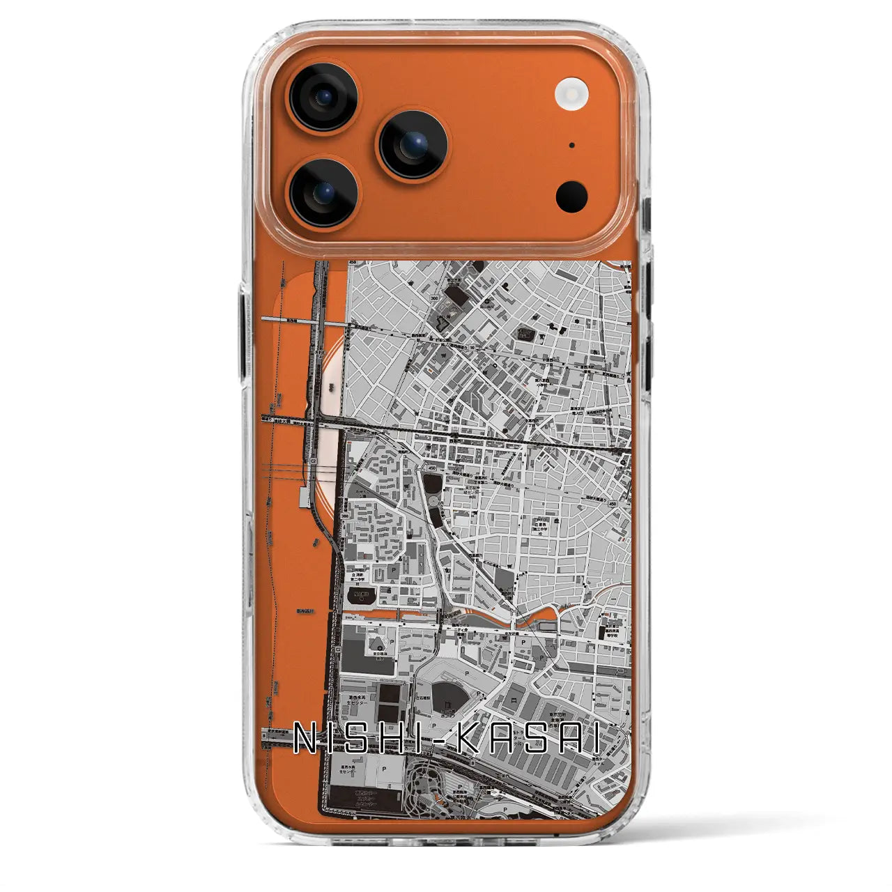 【西葛西（東京都）】地図柄iPhoneケース（MagSafeタイプ）