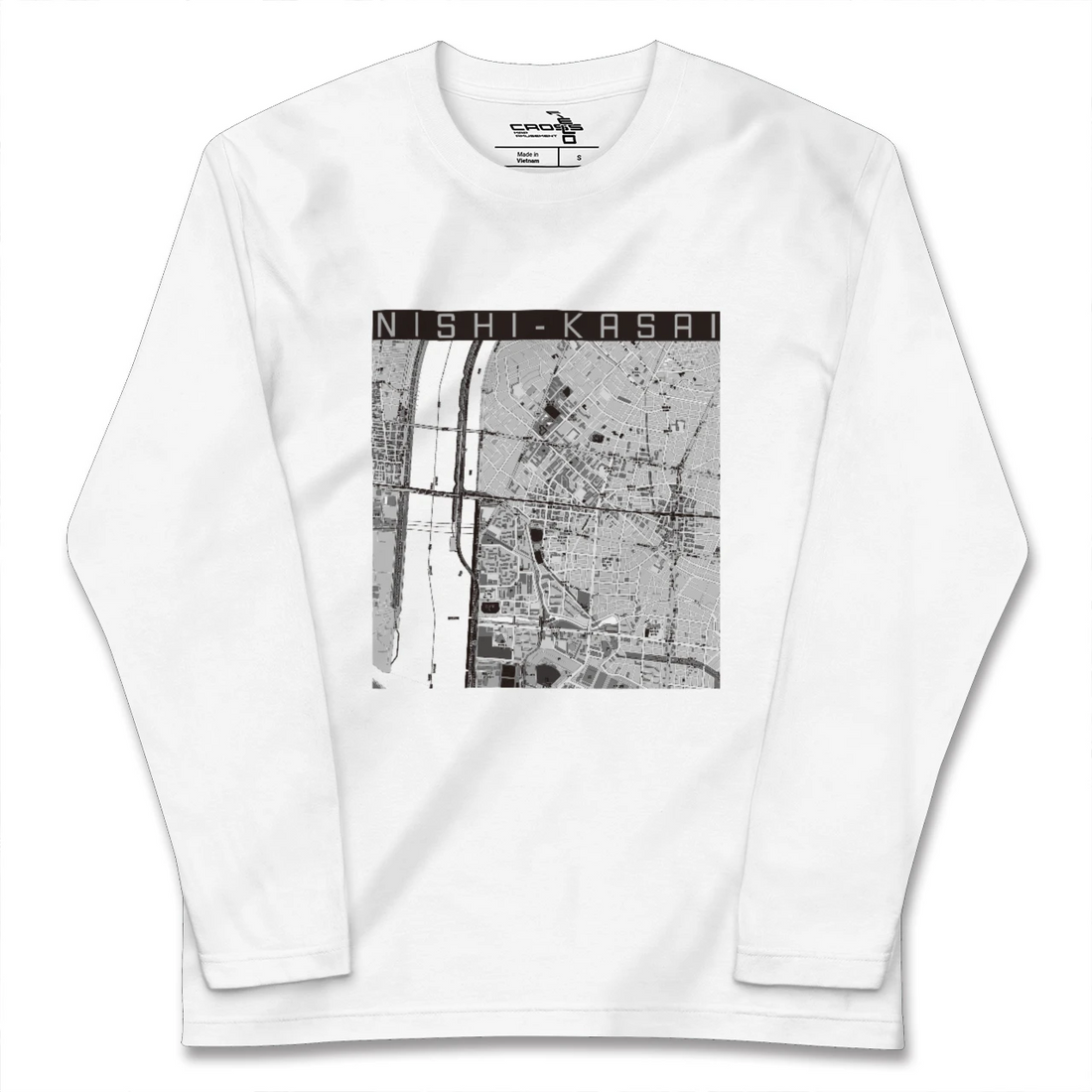 【西葛西(東京都)】地図柄ロングスリーブTシャツ