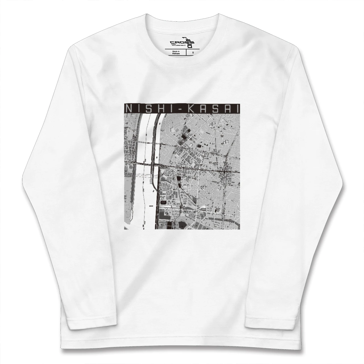 【西葛西（東京都）】地図柄ロングスリーブTシャツ