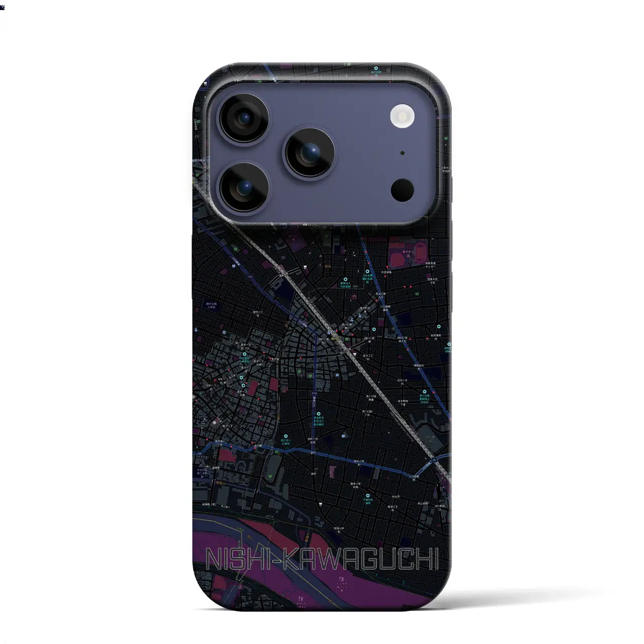 【西川口（埼玉県）】地図柄iPhoneケース（バックカバータイプ）