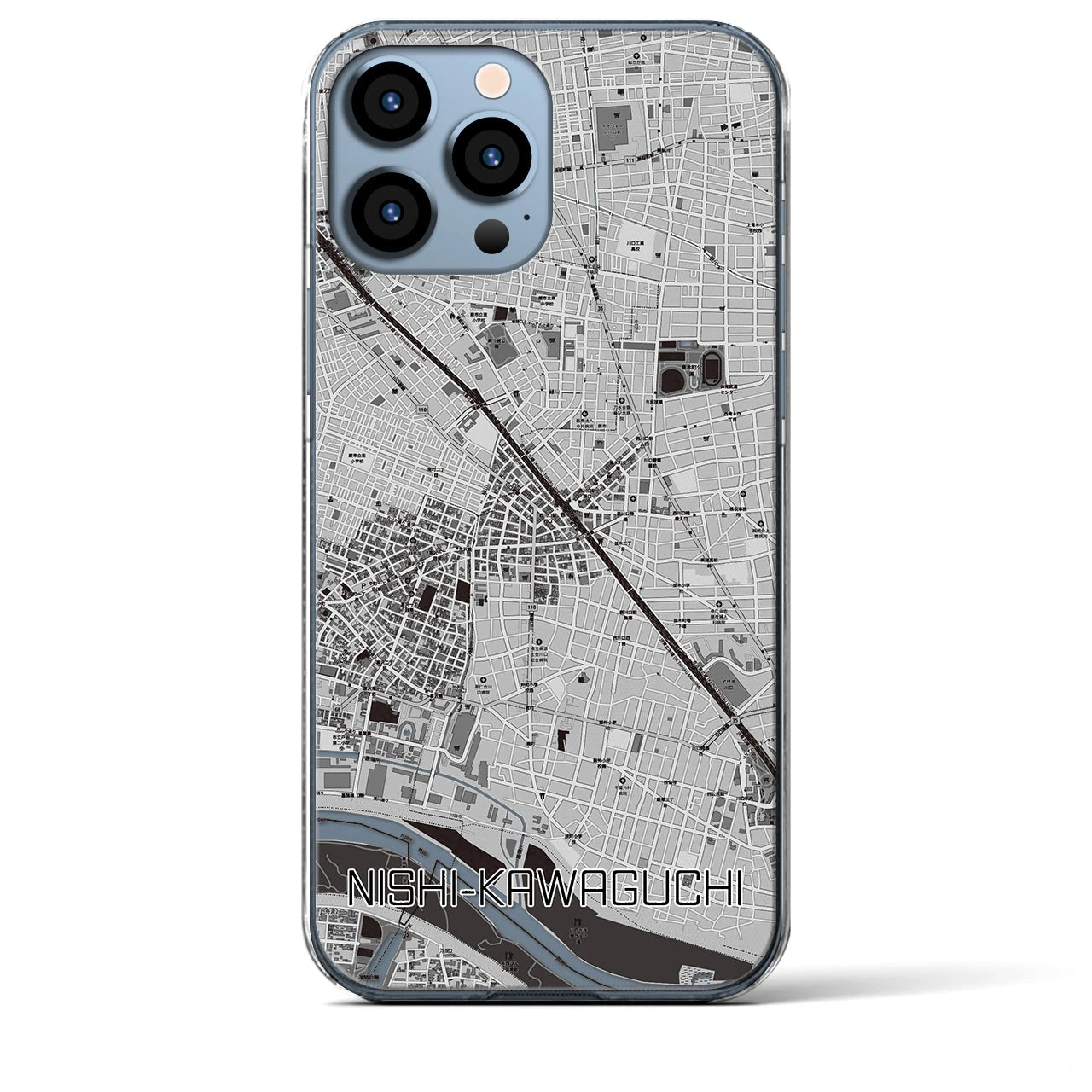 【西川口（埼玉県）】地図柄iPhoneケース（クリアタイプ）