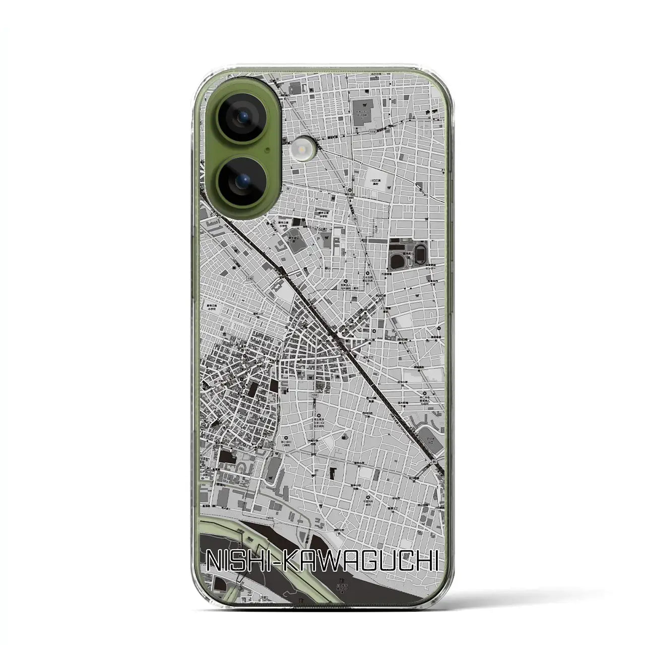 【西川口（埼玉県）】地図柄iPhoneケース（クリアタイプ）