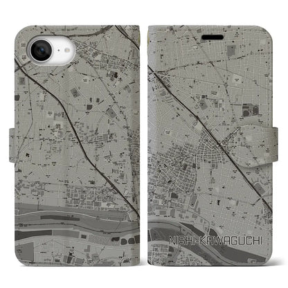 【西川口（埼玉県）】地図柄iPhoneケース（手帳タイプ）