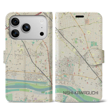 【西川口（埼玉県）】地図柄iPhoneケース（手帳タイプ）