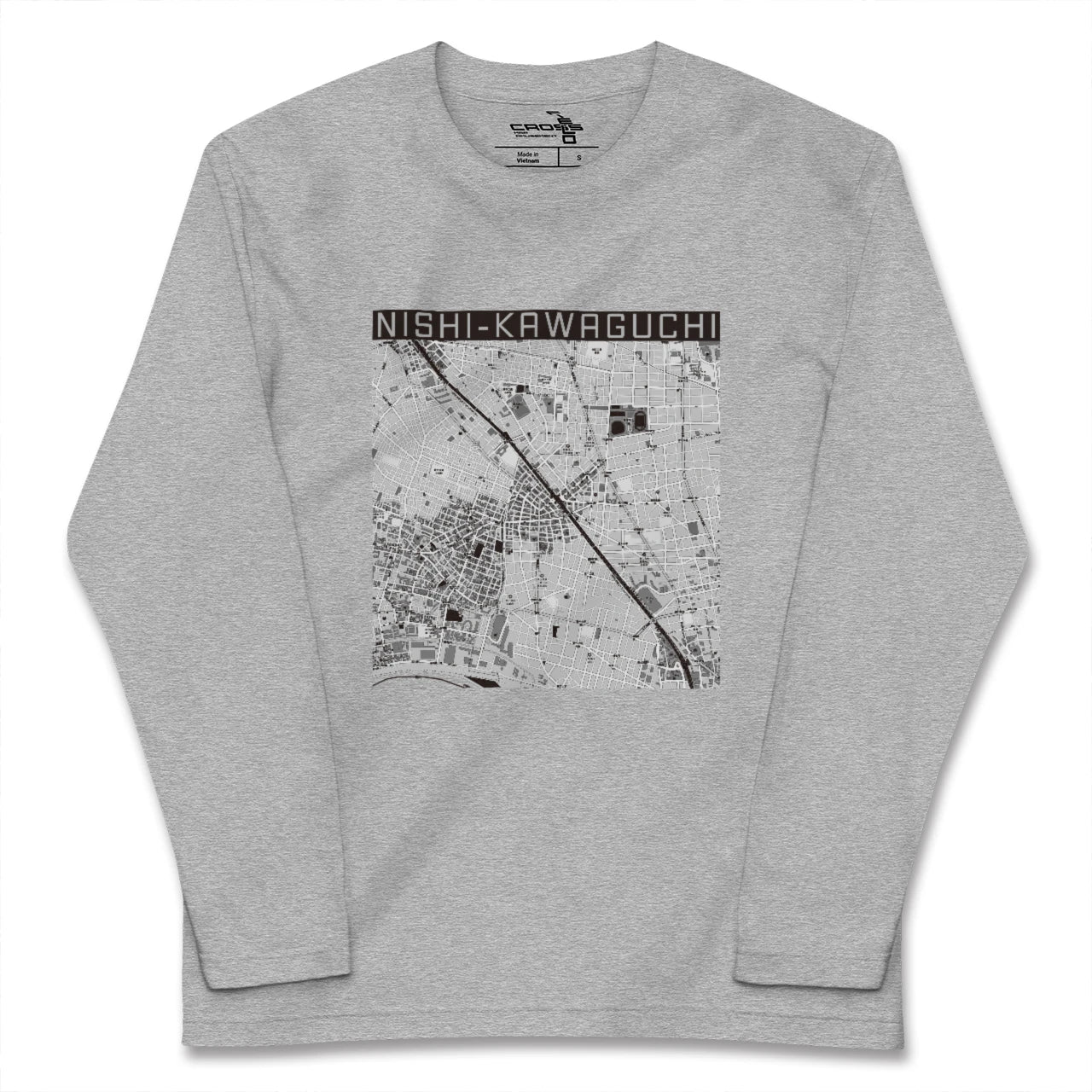 【西川口（埼玉県）】地図柄ロングスリーブTシャツ