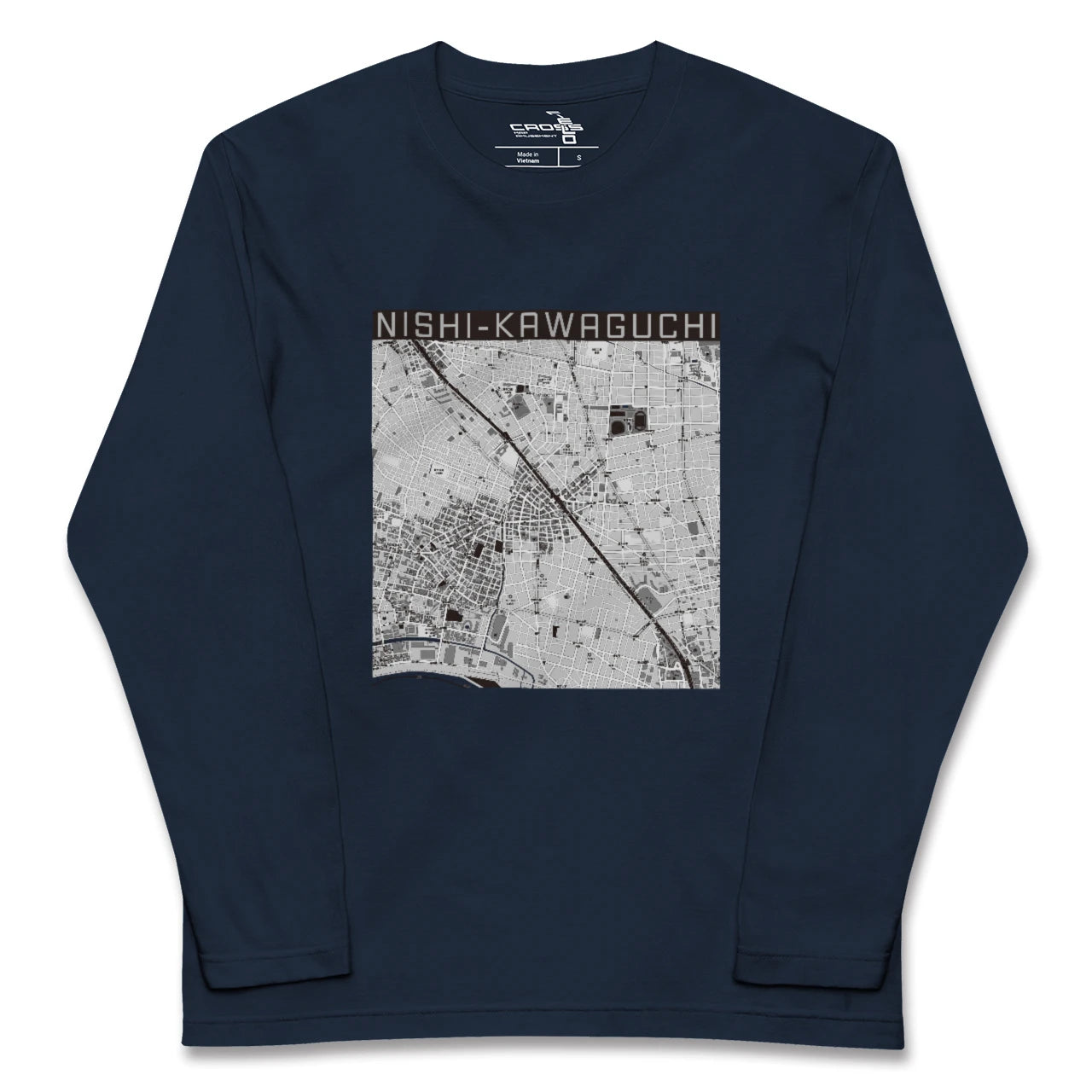 【西川口（埼玉県）】地図柄ロングスリーブTシャツ