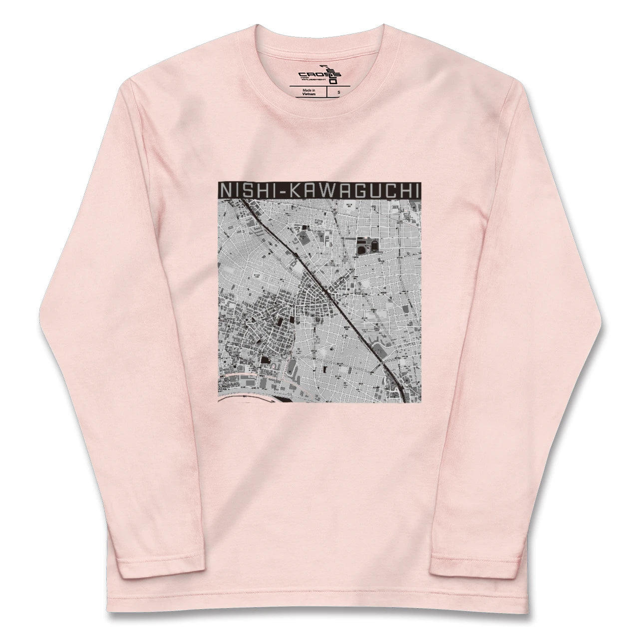 【西川口（埼玉県）】地図柄ロングスリーブTシャツ