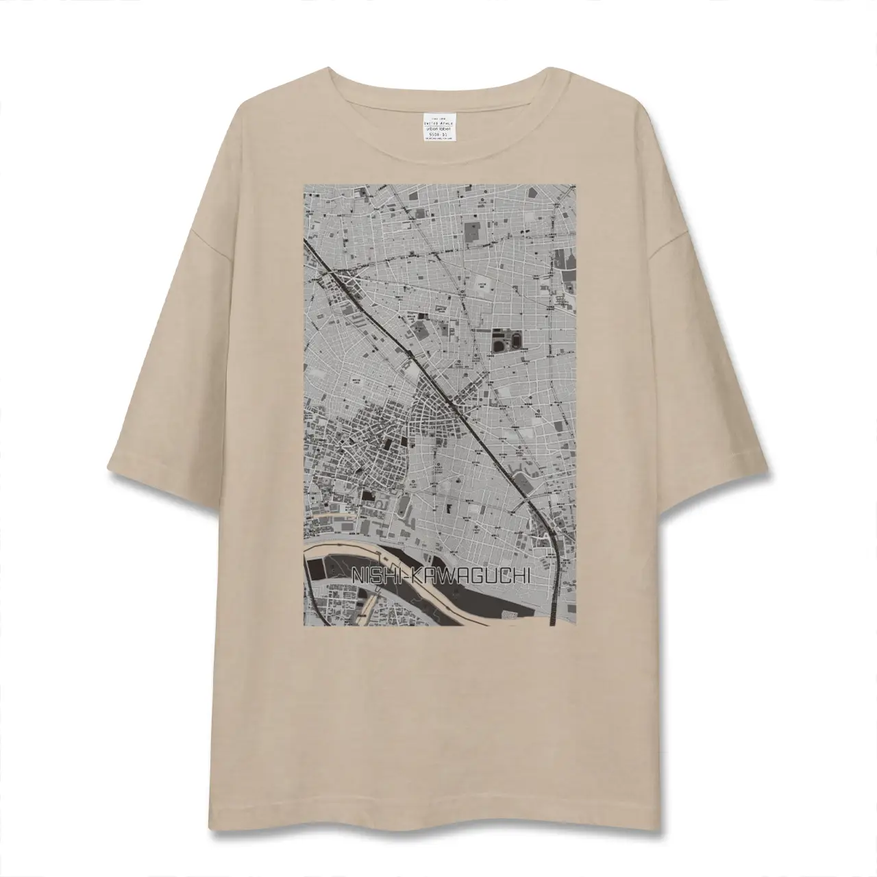 【西川口（埼玉県）】地図柄ビッグシルエットTシャツ