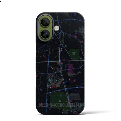 【西国分寺（東京都）】地図柄iPhoneケース（バックカバータイプ）