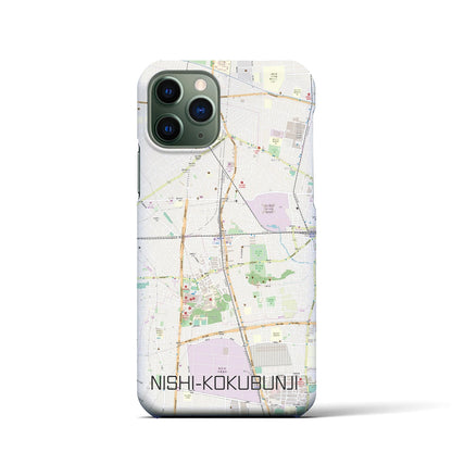 【西国分寺（東京都）】地図柄iPhoneケース（バックカバータイプ）