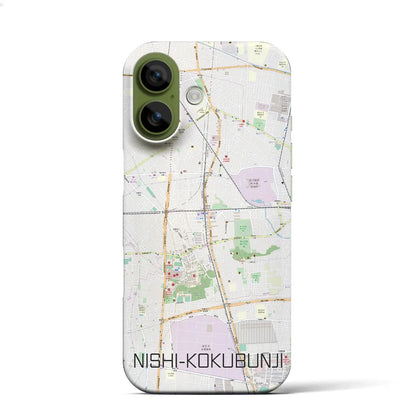 【西国分寺（東京都）】地図柄iPhoneケース（バックカバータイプ）