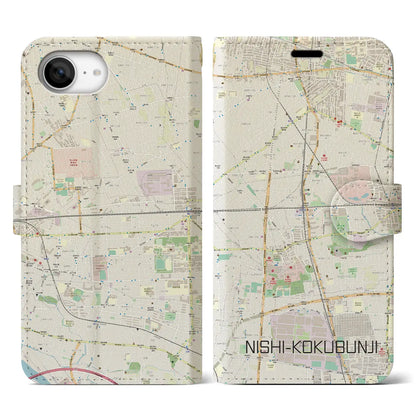 【西国分寺（東京都）】地図柄iPhoneケース（手帳タイプ）