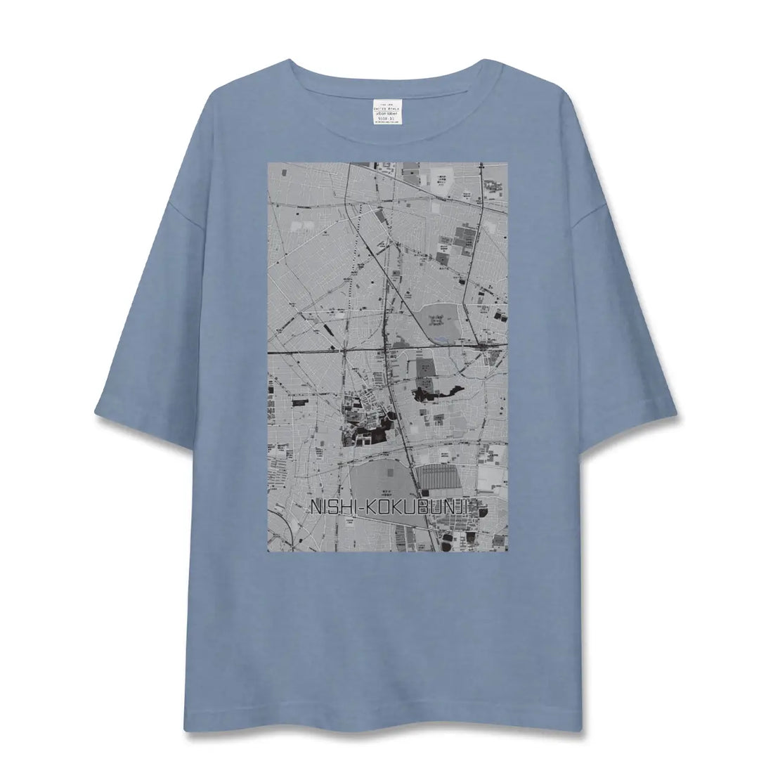 【西国分寺(東京都)】地図柄ビッグシルエットTシャツ
