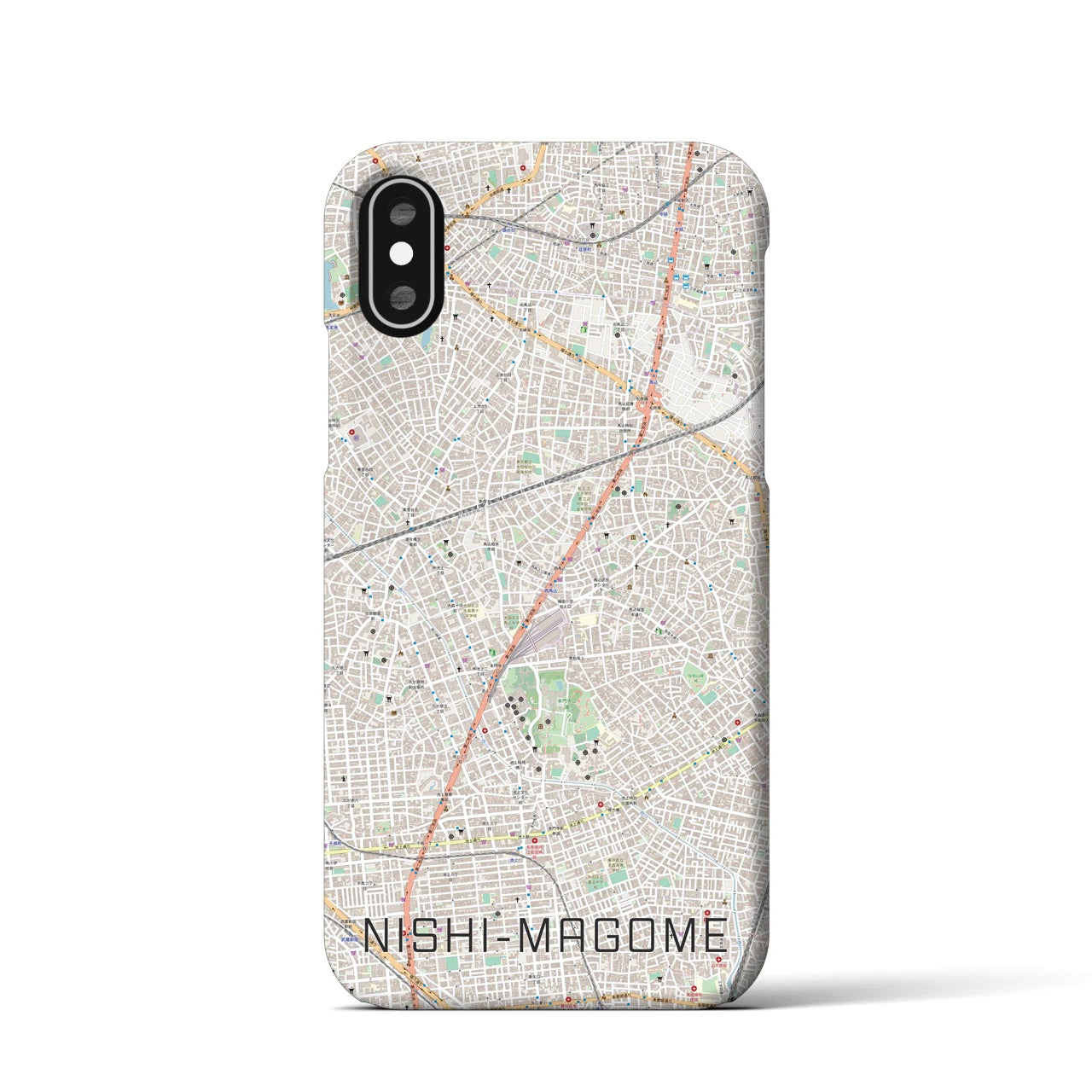 【西馬込（東京都）】地図柄iPhoneケース（バックカバータイプ）