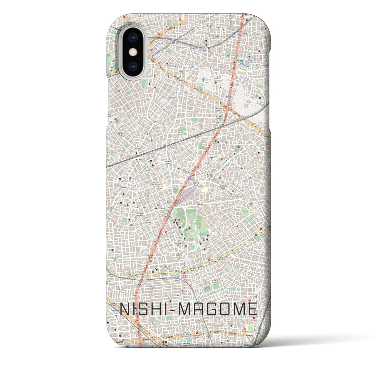 【西馬込（東京都）】地図柄iPhoneケース（バックカバータイプ）