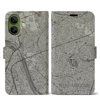 【西馬込（東京都）】地図柄iPhoneケース（手帳タイプ）