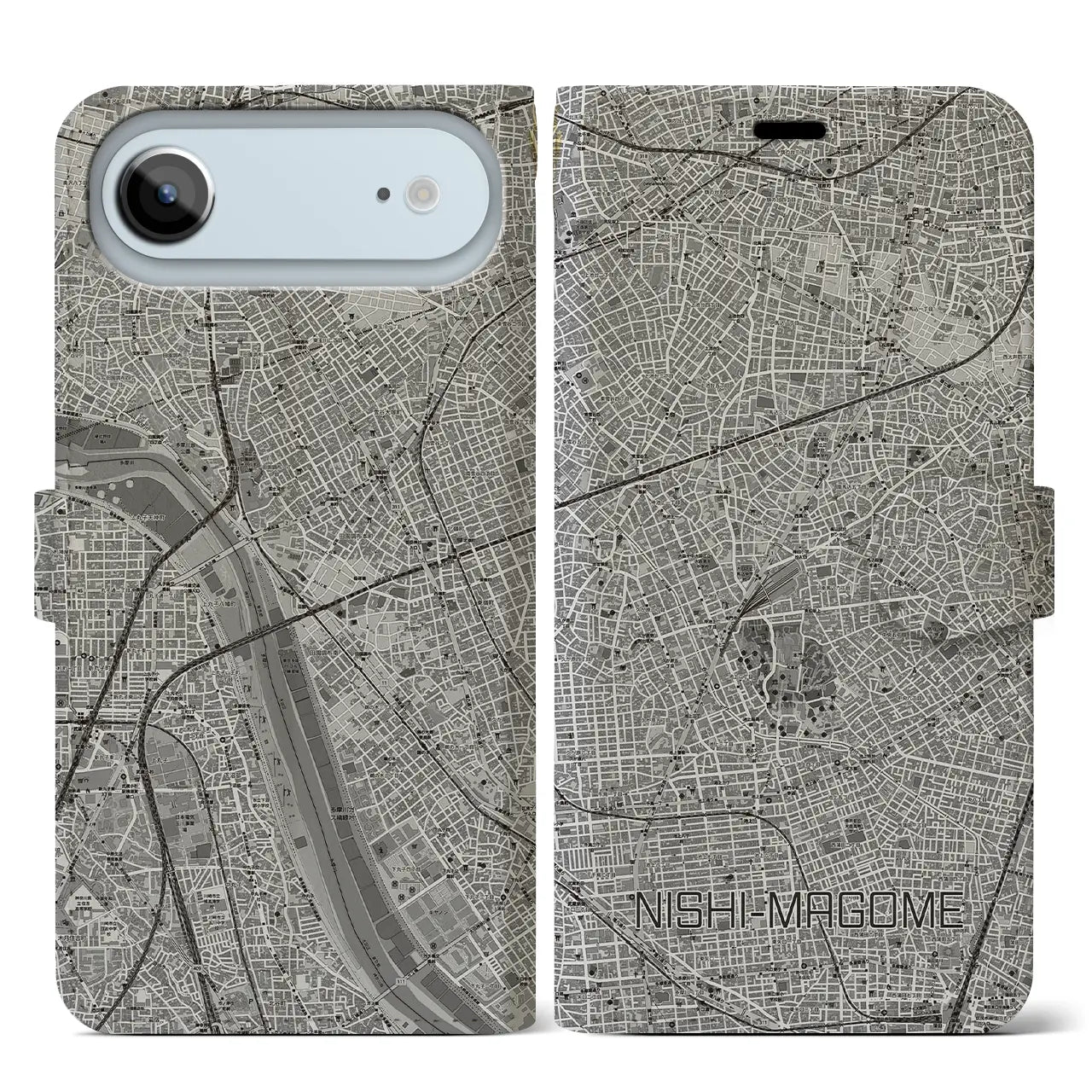 【西馬込（東京都）】地図柄iPhoneケース（手帳タイプ）