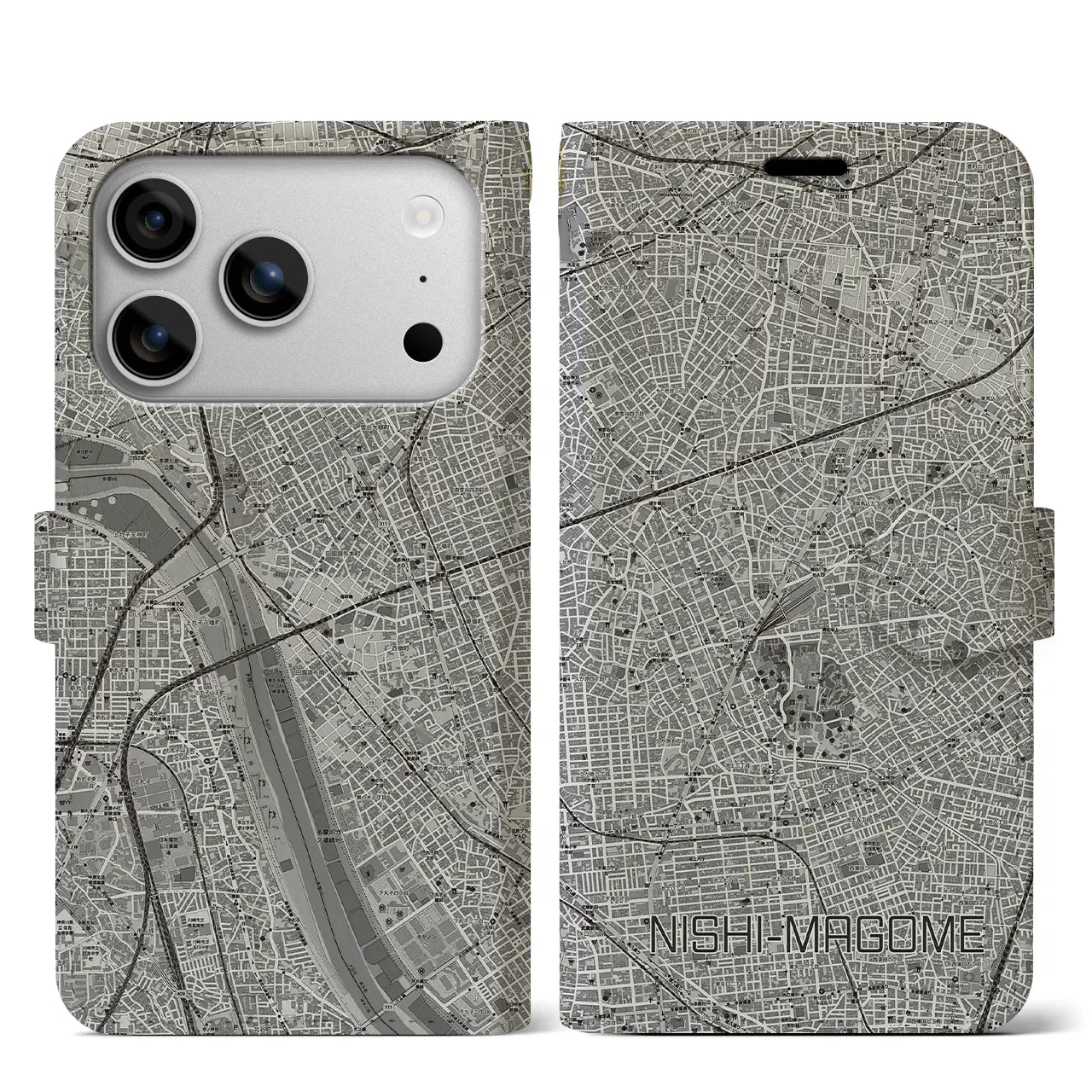 【西馬込（東京都）】地図柄iPhoneケース（手帳タイプ）