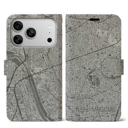 【西馬込（東京都）】地図柄iPhoneケース（手帳タイプ）