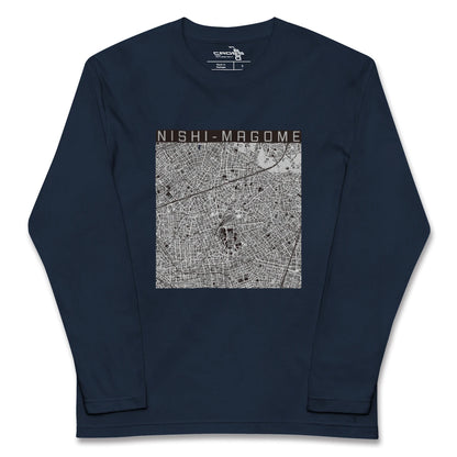 【西馬込（東京都）】地図柄ロングスリーブTシャツ