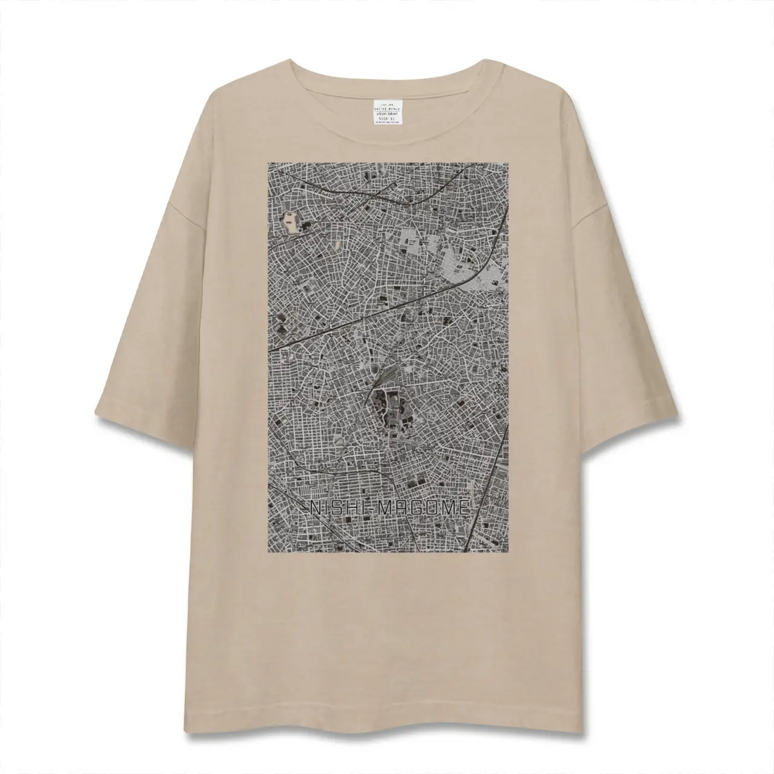 【西馬込（東京都）】地図柄ビッグシルエットTシャツ