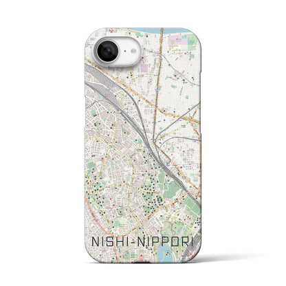 【西日暮里（東京都）】地図柄iPhoneケース（バックカバータイプ）