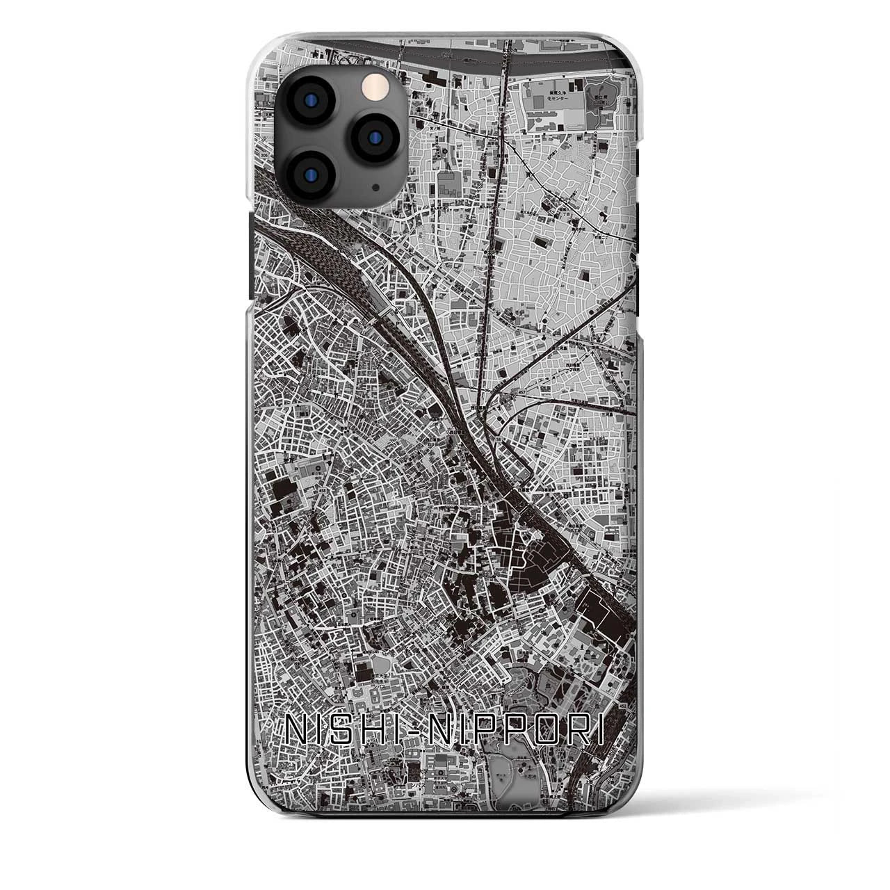 【西日暮里（東京都）】地図柄iPhoneケース（クリアタイプ）