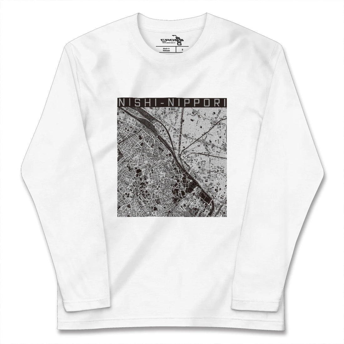 【西日暮里(東京都)】地図柄ロングスリーブTシャツ