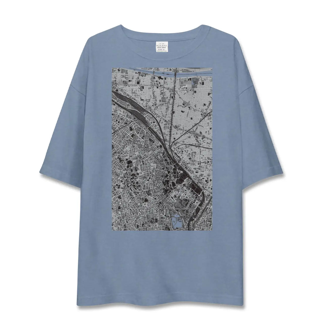 【西日暮里（東京都）】地図柄ビッグシルエットTシャツ