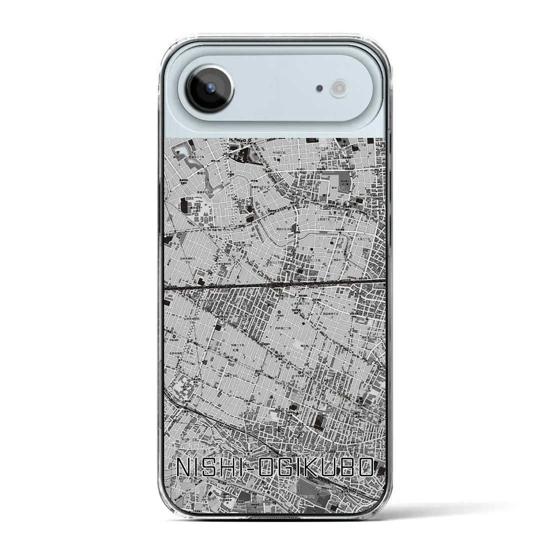 【西荻窪2（東京都）】地図柄iPhoneケース（クリアタイプ）モノトーン・iPhone 17 Pro Max 用
