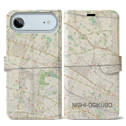 【西荻窪2（東京都）】地図柄iPhoneケース（手帳タイプ）