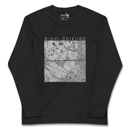 【西荻窪2（東京都）】地図柄ロングスリーブTシャツ
