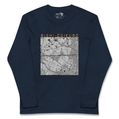 【西荻窪2（東京都）】地図柄ロングスリーブTシャツ