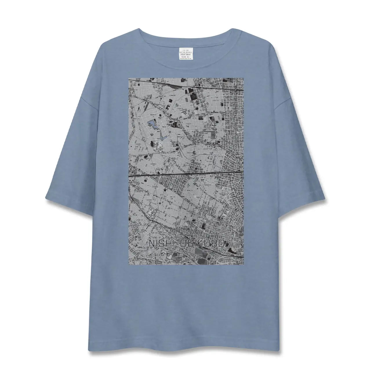【西荻窪2（東京都）】地図柄ビッグシルエットTシャツ
