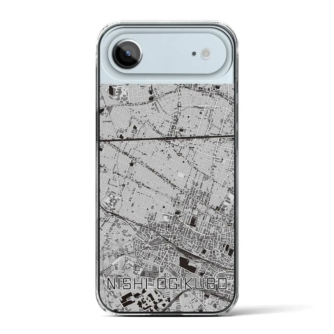 【西荻窪（東京都）】地図柄iPhoneケース（クリアタイプ）モノトーン・iPhone 17 Pro Max 用