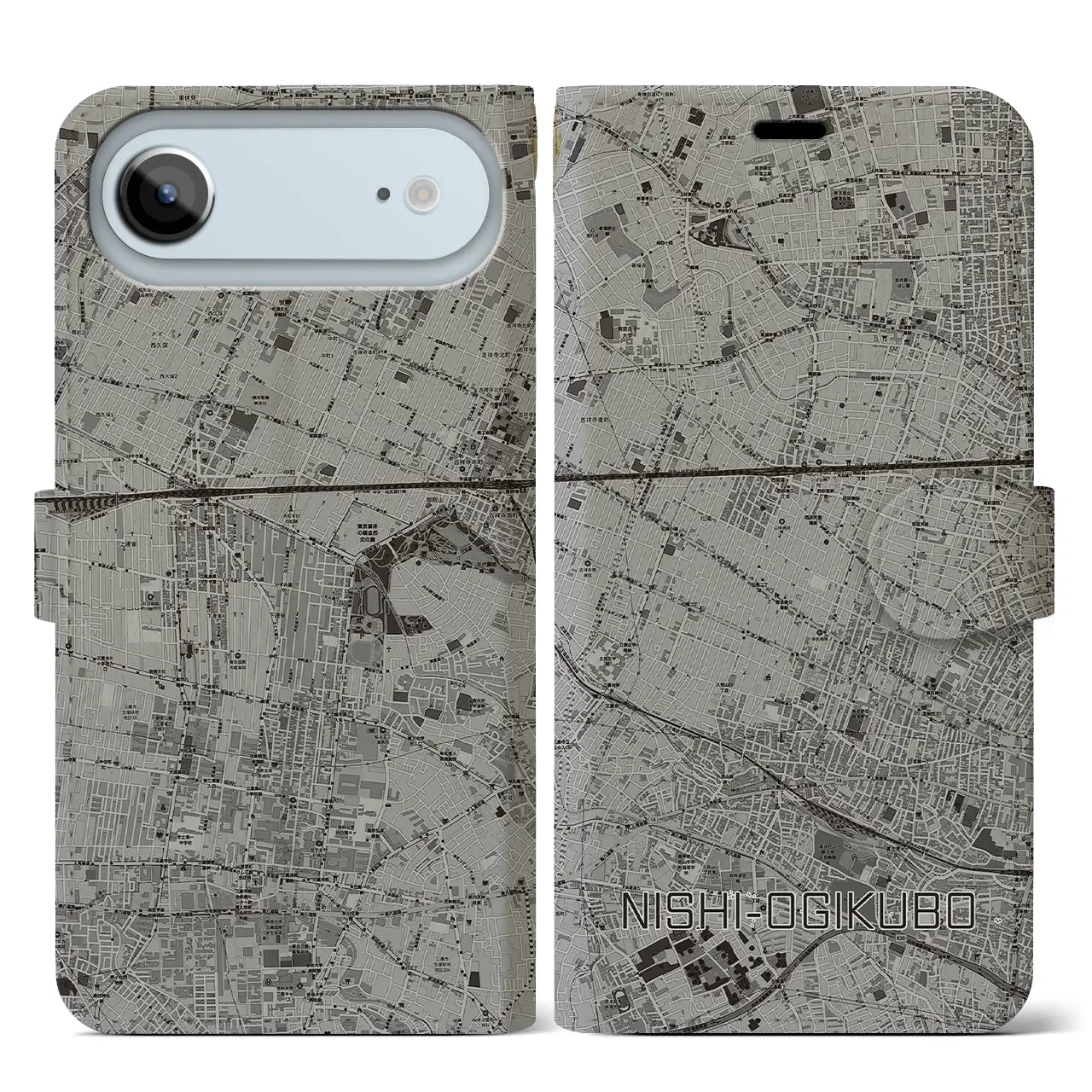 【西荻窪（東京都）】地図柄iPhoneケース（手帳タイプ）