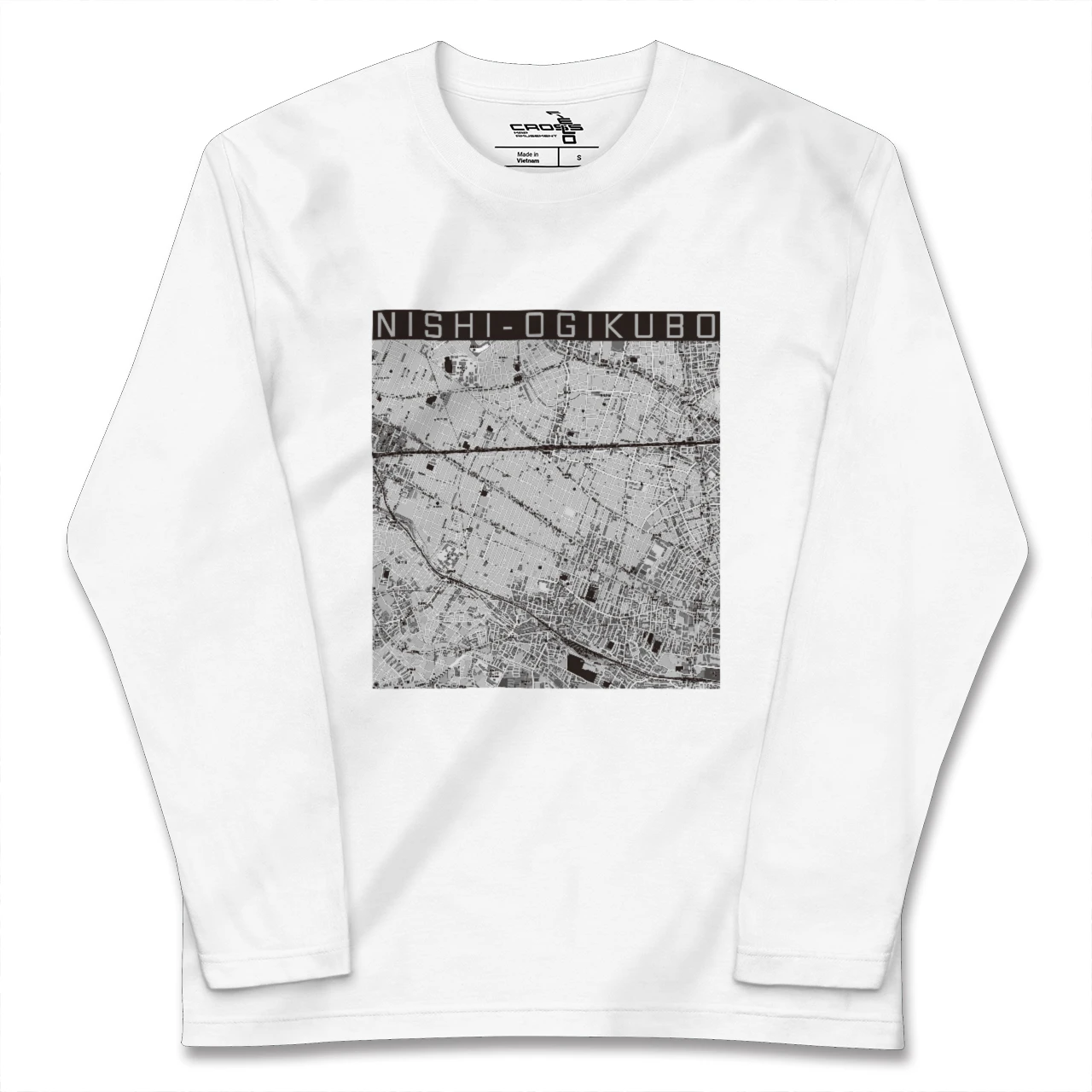 【西荻窪（東京都）】地図柄ロングスリーブTシャツ