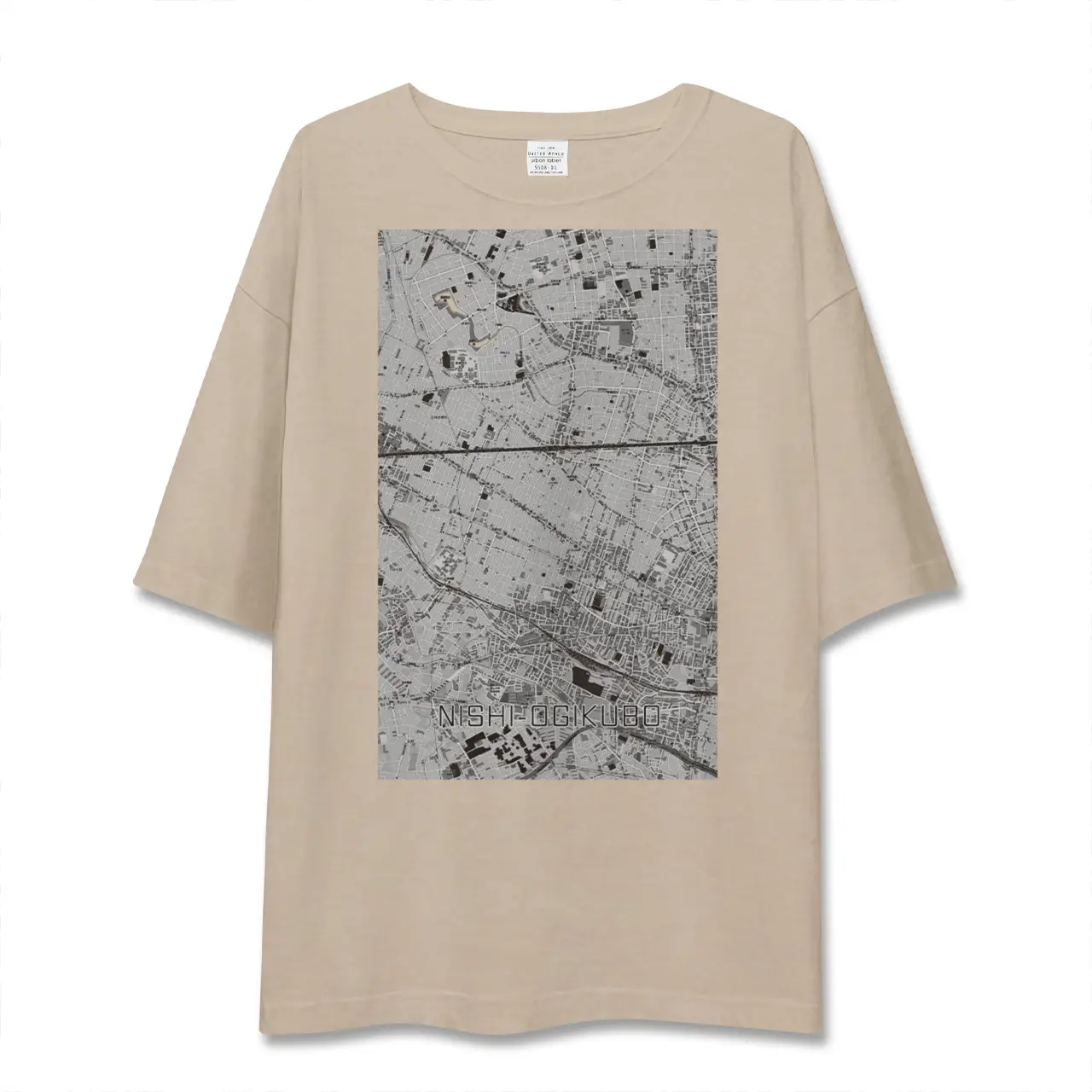 【西荻窪（東京都）】地図柄ビッグシルエットTシャツ