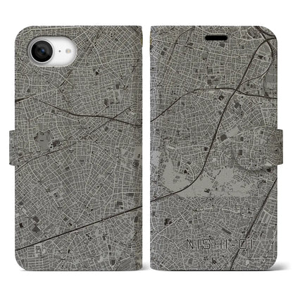 【西大井（東京都）】地図柄iPhoneケース（手帳タイプ）